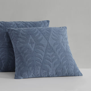 Zava Indigo European Pillowcase by Logan and Mason Platinum