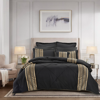 Raffaello Black 6-Piece Comforter Set By Bianca