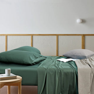 Rosebank 500tc Bamboo/Cotton Sateen Mega Sheet Sets FOREST GREEN by Bianca