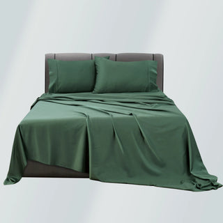 Rosebank 500tc Bamboo/Cotton Sateen Mega Sheet Sets FOREST GREEN by Bianca