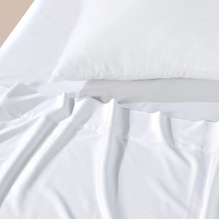 Rosebank 500tc Bamboo/Cotton Sateen Mega Sheet Sets WHITE by Bianca