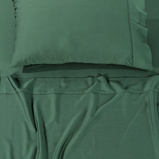 Rosebank 500tc Bamboo/Cotton Sateen QUEEN PILLOWCASE (Pair) Forest Green by Bianca