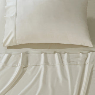 Rosebank 500tc Bamboo/Cotton Sateen QUEEN PILLOWCASE (Pair) Sand by Bianca