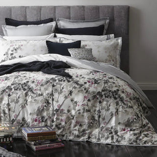 Melia Plum Square Filled Cushion by Florence Broadhurst