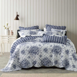 Amorette Blue Bedspread Set By Bianca