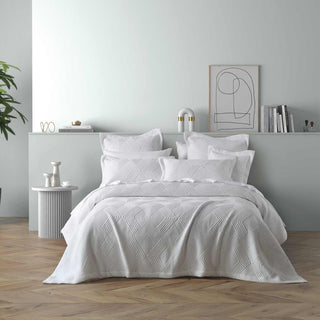Cassiano White Jacquard Coverlet Set By Bianca