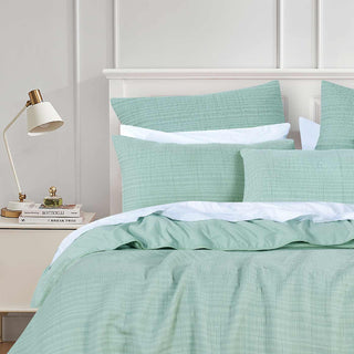 Cressida Sage Cotton Coverlet Set By Bianca