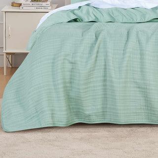 Cressida Sage Cotton Coverlet Set By Bianca
