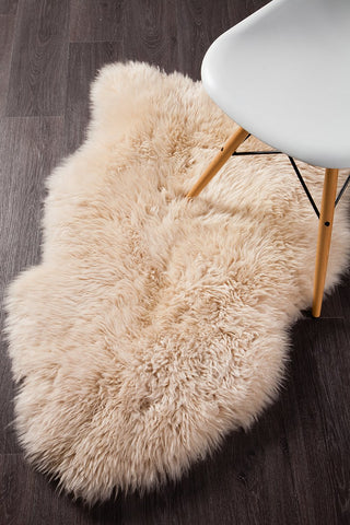 Natural New Zealand Sheep Skin Rug (Champagne) by Rug Culture