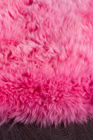 Natural New Zealand Sheep Skin Rug (Pink) by Rug Culture
