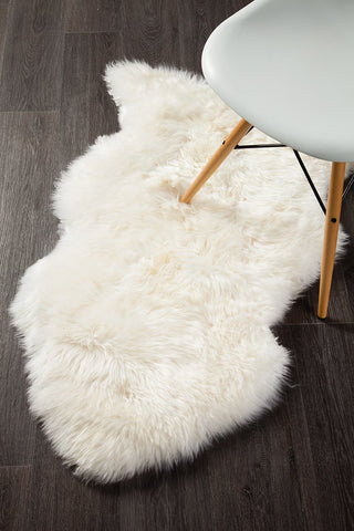 Natural New Zealand Sheep Skin Rug (White) by Rug Culture