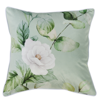 Salisbury Square Sage Velvet Cushion