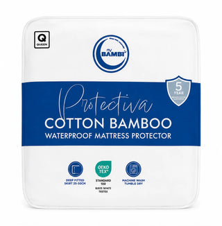 Protectiva Cotton/Bamboo Waterproof Mattress Protector | Stretch Knit by Bambi