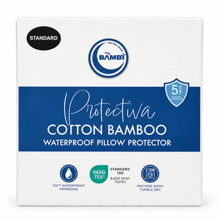 Protectiva Cotton/Bamboo Waterproof Pillow Protector – Stretch Knit by Bambi