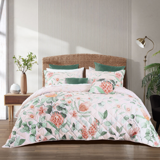 Sidney Blush Bedspread Set By Bianca
