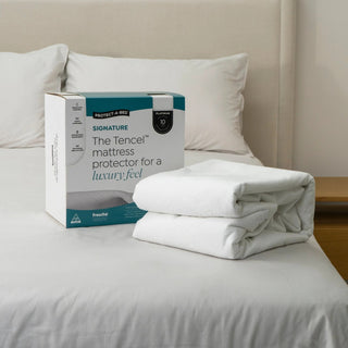 Signature Tencel™ Jacquard Fitted Waterproof Mattress Protector by Protect-A-Bed