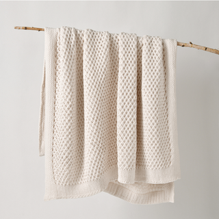 Sofala Chenille Cream Throw Rug by Bianca