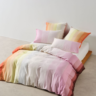 Sunrise Stripe Bubblegum Cover Set by Linen House