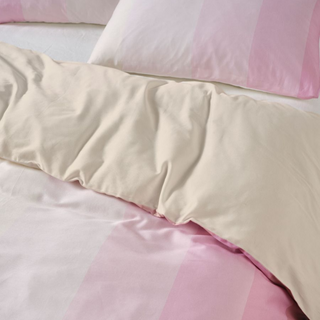 Sunrise Stripe Bubblegum Cover Set by Linen House