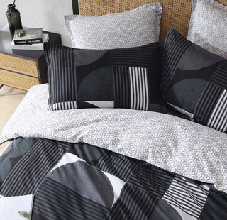 Taj Black Quilt Cover Set by Logan & Mason
