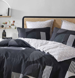 Taj Black Quilt Cover Set by Logan & Mason