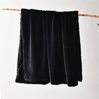 Tambar Throw Rug Black by Bianca