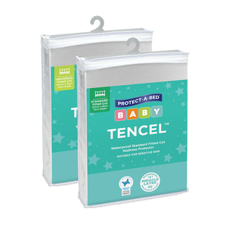 Tencel™ Fitted Waterproof Cot Mattress Protector by Protect-A-Bed