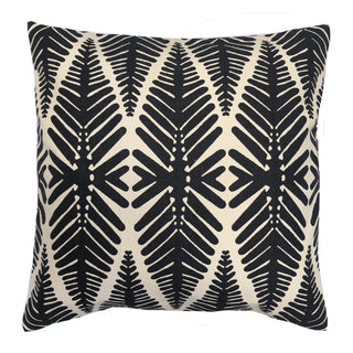 Trapeze Black Square Filled Cushion 50 x 50cm by Zaab