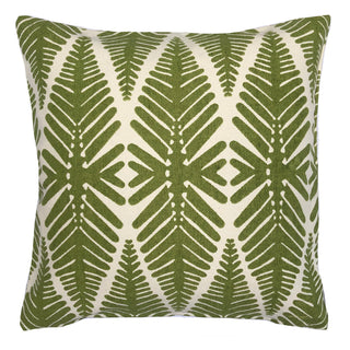 Trapeze Green Square Filled Cushion 50 x 50cm by Zaab