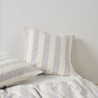 Vintage Stripe Lavender European Pillowcase by Linen House