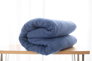 Australian Made Wool Twill Navy Blankets by Bambi