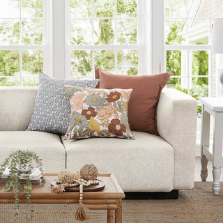 Stockhom Paprika Square Filled Cushion 50 x 50cm by Zaab