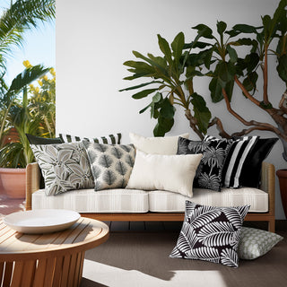 Noosa Stripe OLIVE Outdoor Cushion 50 x 50cm by Zaab