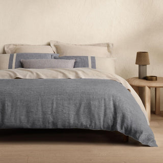 Abbotson Bloc Flax Linen Quilt Cover by Sheridan