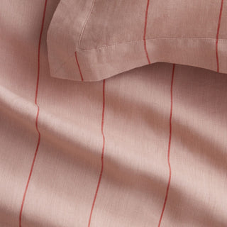 Abbotson Linen Stripe DUSTY ROSE European Pillowcase by Sheridan