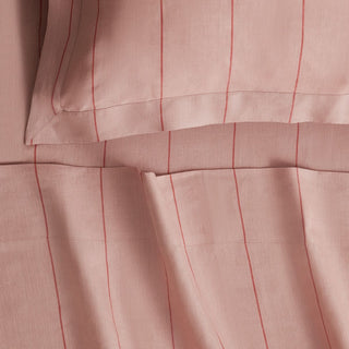 Abbotson Linen Stripe DUSTY ROSE Flat Sheet by Sheridan