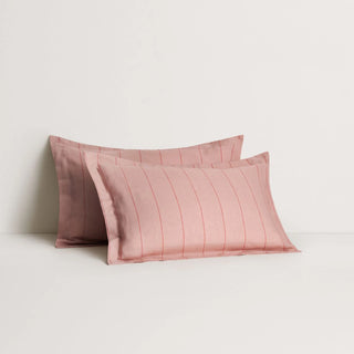 Abbotson Linen DUSTY ROSE Stripe Tailored Pillowcase Pair by Sheridan