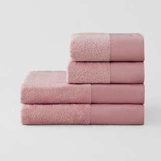Abbotson Linen Bath Towel Set CHERRY by Sheridan