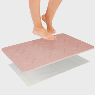 Algodon  DRI Stone Bath/ Kitchen Mat BLUSH