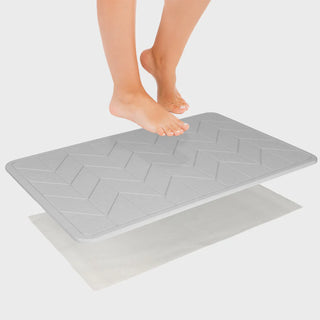 Algodon  DRI Stone Bath/ Kitchen Mat LIGHT GREY