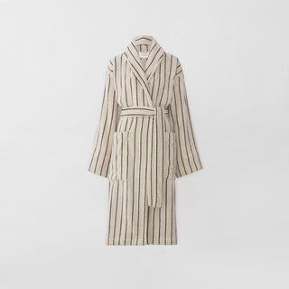 AVEN Australian Cotton Bath Robe LIMESTONE STRIPE by Sheridan