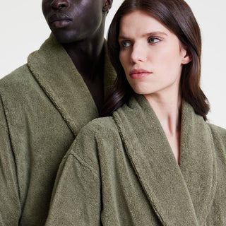 AVEN Australian Cotton Bath Robe GREEN OLIVE by Sheridan