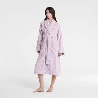 AVEN Australian Cotton MUM Bath Robe LILAC STRIPE by Sheridan