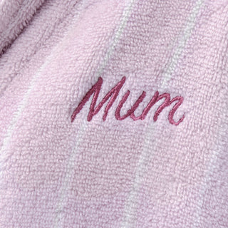 AVEN Australian Cotton MUM Bath Robe LILAC STRIPE by Sheridan