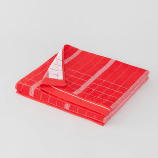 Batteau Beach Towel Red Soda by Sheridan