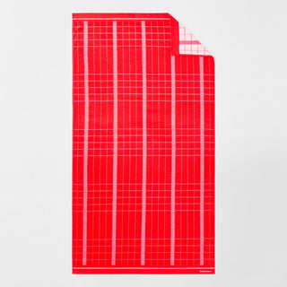 Batteau Beach Towel Red Soda by Sheridan