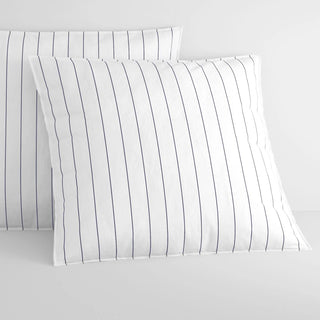 Bayley Stripe Washed Percale Quilt Cover Set WHITE by Sheridan