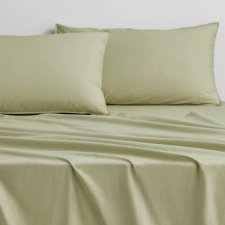 Bayley Percale Soft Fern FITTED SHEET by Sheridan