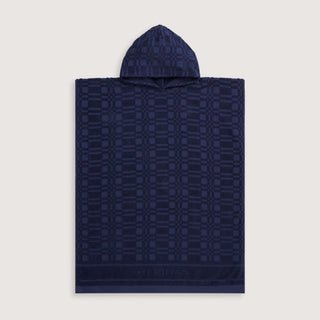 Checker French Navy Adult Poncho by Sheridan
