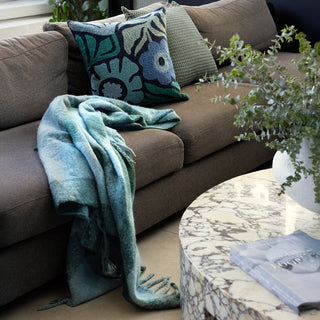 Cosmo Aqua Throw Rug by Bambury